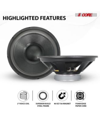 Car Subwoofer 2Pc 10" 3000W Pro Audio Deep Bass Component Sub Woofer 4Ohm Replacement Speaker