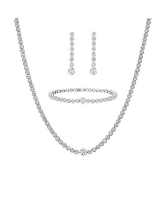 Celeste Tennis Necklace, Bracelet, Earring Set
