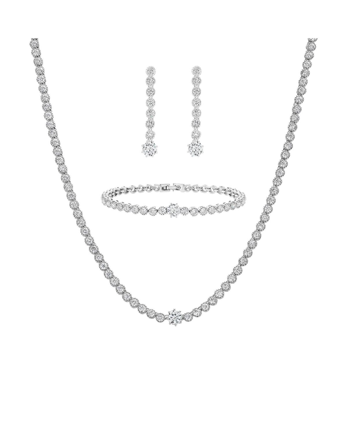 Bearfruit Jewelry Celeste Tennis Necklace, Bracelet, Earring Set