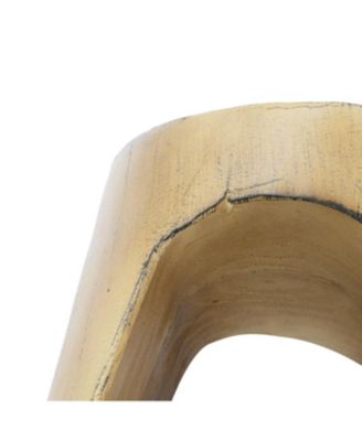 Hollow Side Table, Wood-like texture, Natural Color