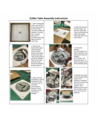 Marble Coffee Table - 17.7"