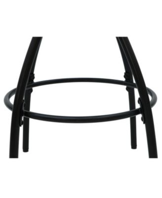 29" Floral Counter Stools - Black & White (Set of 2)