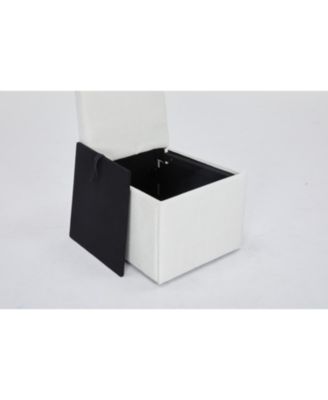 Linen Ivory Dining Chair with Casters & Storage (Set of 2)