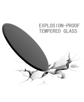 24" Round Black Tempered Glass Table Top - 1/2" Thick