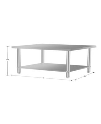 Stainless Steel Kitchen Prep Table w/ Under Shelf