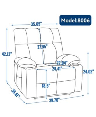 Blue Power Lift Recliner Massage Chair