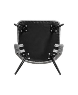 4-Chair Modern Dining Set Metal Legs Grey