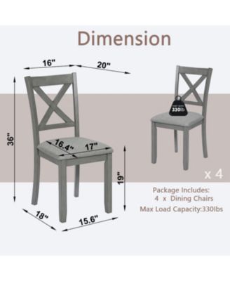 Streamdale   Dining Chairs Set of 4, Padded Seat