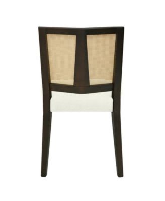 Streamdale Rattan Dining Chair Without Arm(dark brown+beige) Set of 2