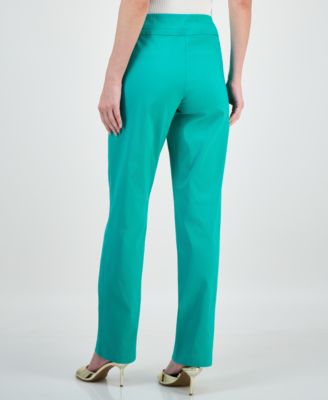 Women's Tummy-Control Pull-On Straight-Leg Pants, Created for Macy's 