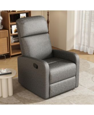 Modern Manual Recliner Chair - Slate Grey