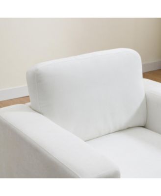 Oversized Chenille Accent Chair, Washable Cover