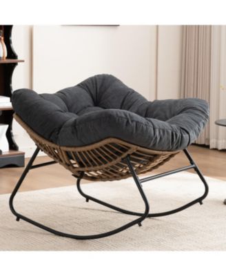 Chenille Rocking Accent Chair