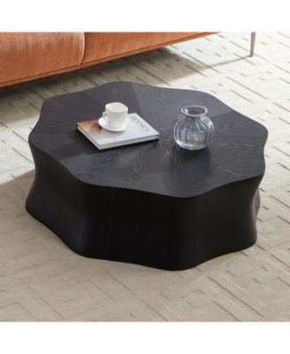 Streamdale Black Petal Coffee Table - Birch Veneer, Brushed Sides