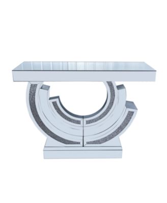 Streamdale Crushed Diamond Mirrored Console Table