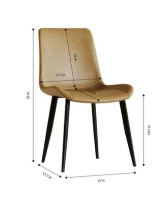 Set of 4 PU Leather Dining Chairs