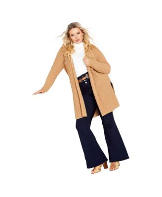 Women's Camilla Cable Knit Hooded Cardigan