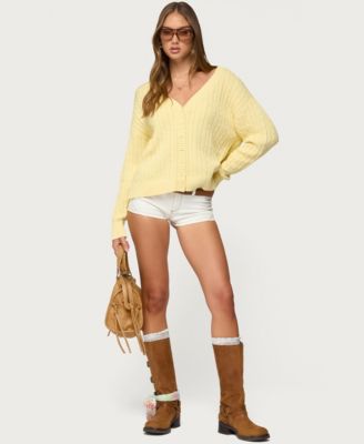 Womens Francine Oversized V Neck Cardigan