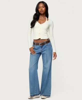 Womens Cardigan & Halter Two Piece Knit Top