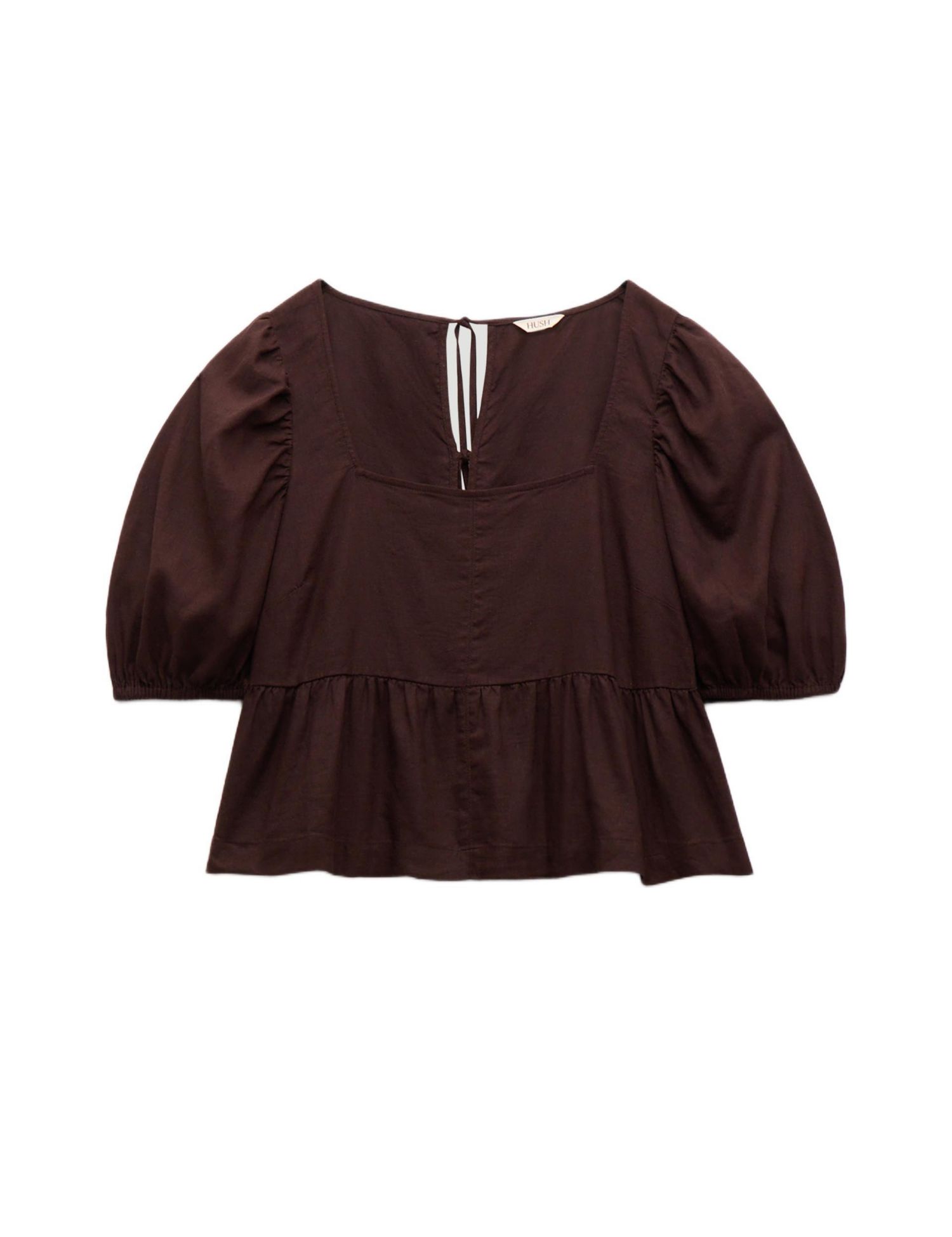 Women's Alva Puff Sleeve Linen Beach Top