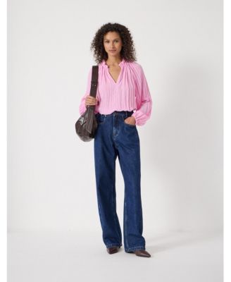 Women's Ruffled Long Sleeve Blouse