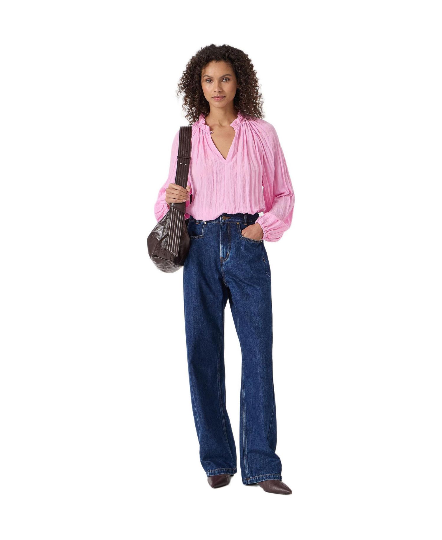 Women's Ruffled Long Sleeve Blouse