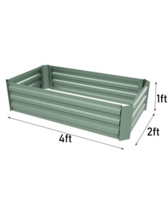 Outdoor Raised Garden Bed Galvanized Steel Planter Box