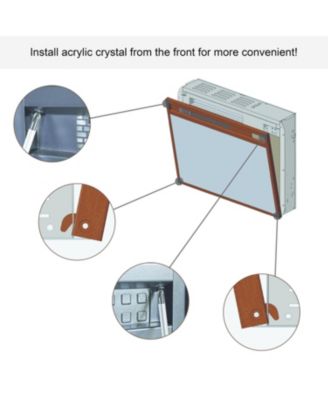 23-inch electric fireplace insert, ultra-thin heater with crystal & realistic flame, remote control with timer, overheating protection