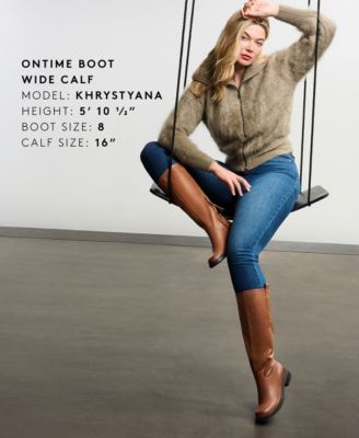 Women's Ontime Wide Calf Zip Tall Boots