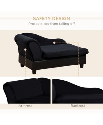Black Small Cat Sofa with Storage