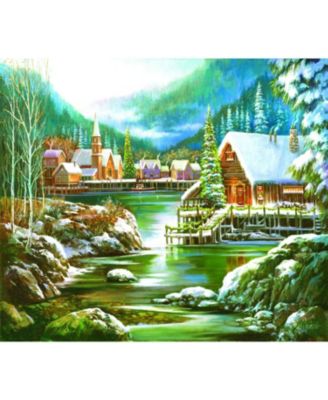 Snowy Harbor 550 piece Jigsaw Puzzle for Adults Christmas