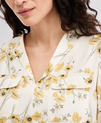 Women's V-Neck Half-Placket Top