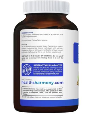 Thyroid Support Capsules, Hypothyroidism Supplement for Women and for Men, Health's Harmony, 120ct