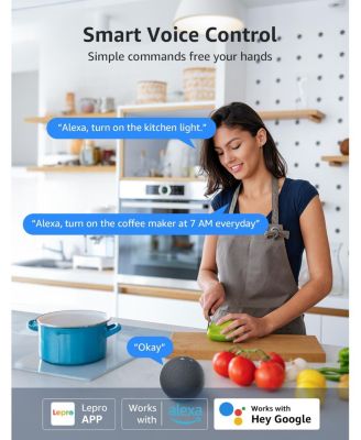 P1 Indoor Smart Plug, 15A 1800W, Timer, Gruop Control, Enable Alexa Google Assistant, Bluetooth 2.4Ghz Wi-Fi Only, White (2-Pack)