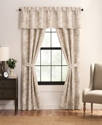 Hannah Floral Tailored Window Valance, 80" x 17"