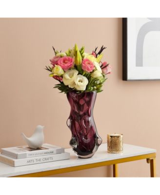 Sylvan Nodular Glass Grape Purple Tabletop Vase