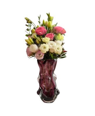 Sylvan Nodular Glass Grape Purple Tabletop Vase