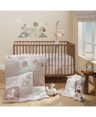 Baby Farmyard Friends Sage Green Nursery Fitted Crib Sheet