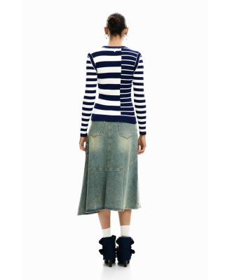 Women's Ribbed striped sweater