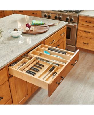 27'' Tiered Cutlery Drawer Organizer with Soft-Close, 4WTCD-30HSC-1