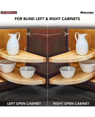 37.75" Lazy Susan Half-Moon Shaped 2-Shelf Turner, 4WLS882-38-570