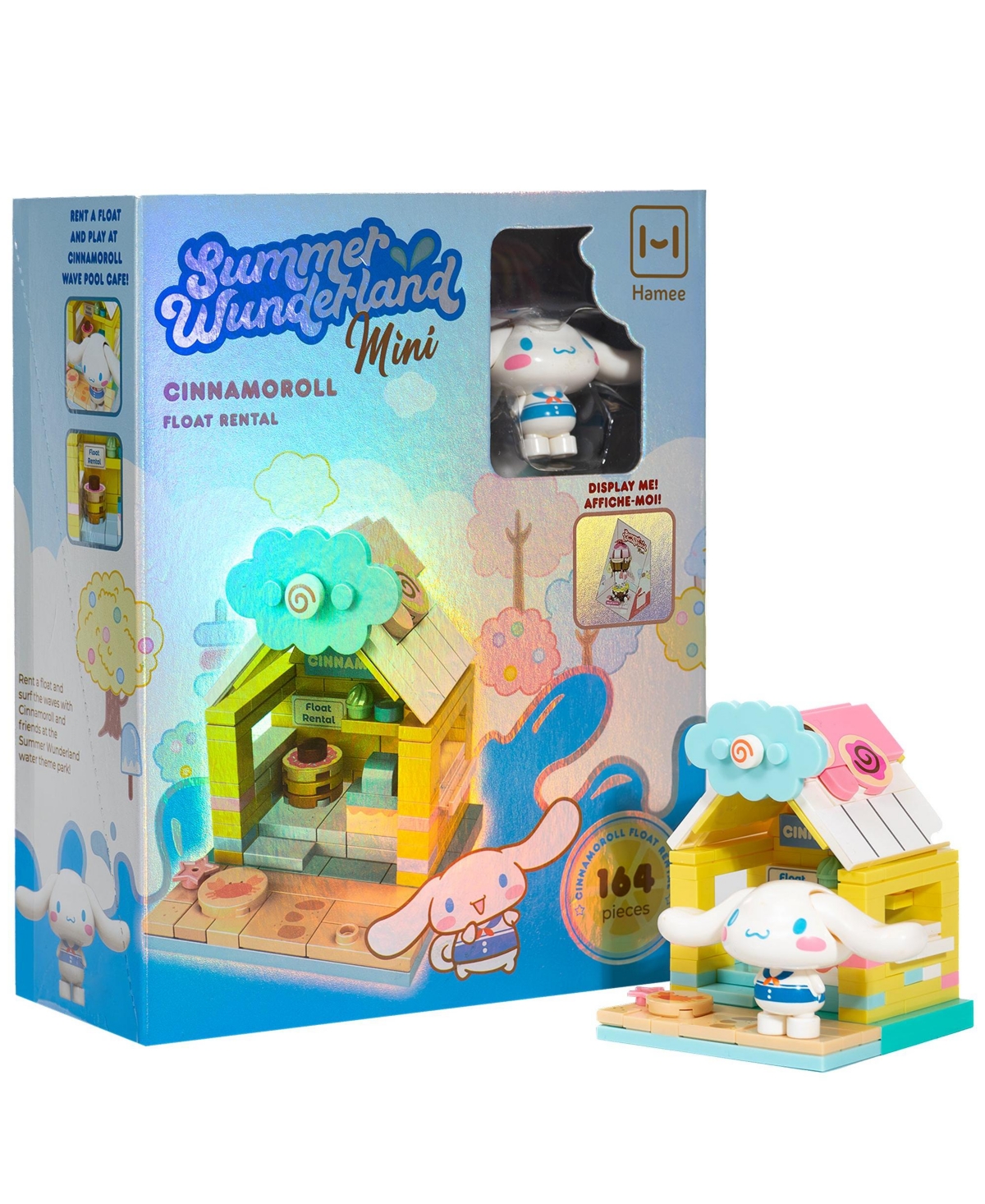 Hamee Sanrio Hello Kitty and Friends Summer Wunderland Mini Cute Water Theme Park Building Block Set Fan Gift, Party Favor, Collectible Toy