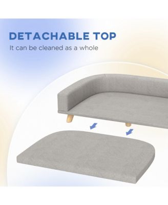 Gray Washable Cushion Large Cat Sofa Bed