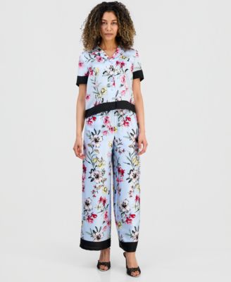 Petite Printed Twill Matching Set