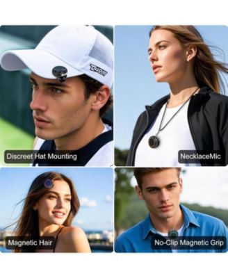 Wireless Lavalier Mic for iPhone Android Camera USB C Lightning 24GHz Noise Cancellation 40H Battery Charging Case 1000ft Range for Vlog