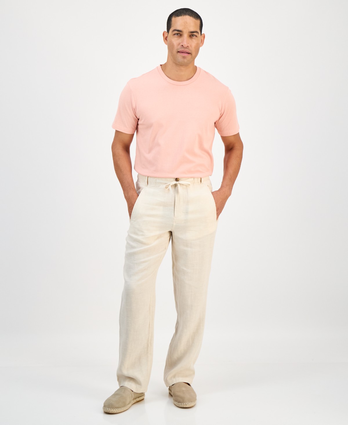 Мужские брюки Club Room Men's 100% Linen Pants — фото 1
