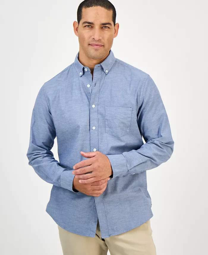 Men's Solid Stretch Oxford Cotton Shirt