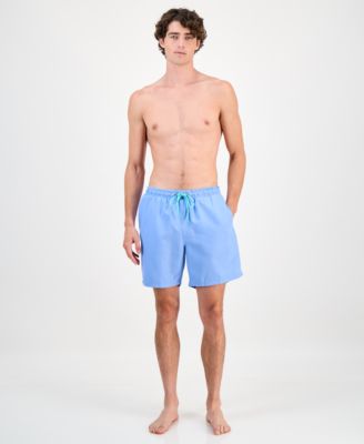 Men's Quick-Dry Performance Solid 7" Swim Trunks, Created for Macy's 
