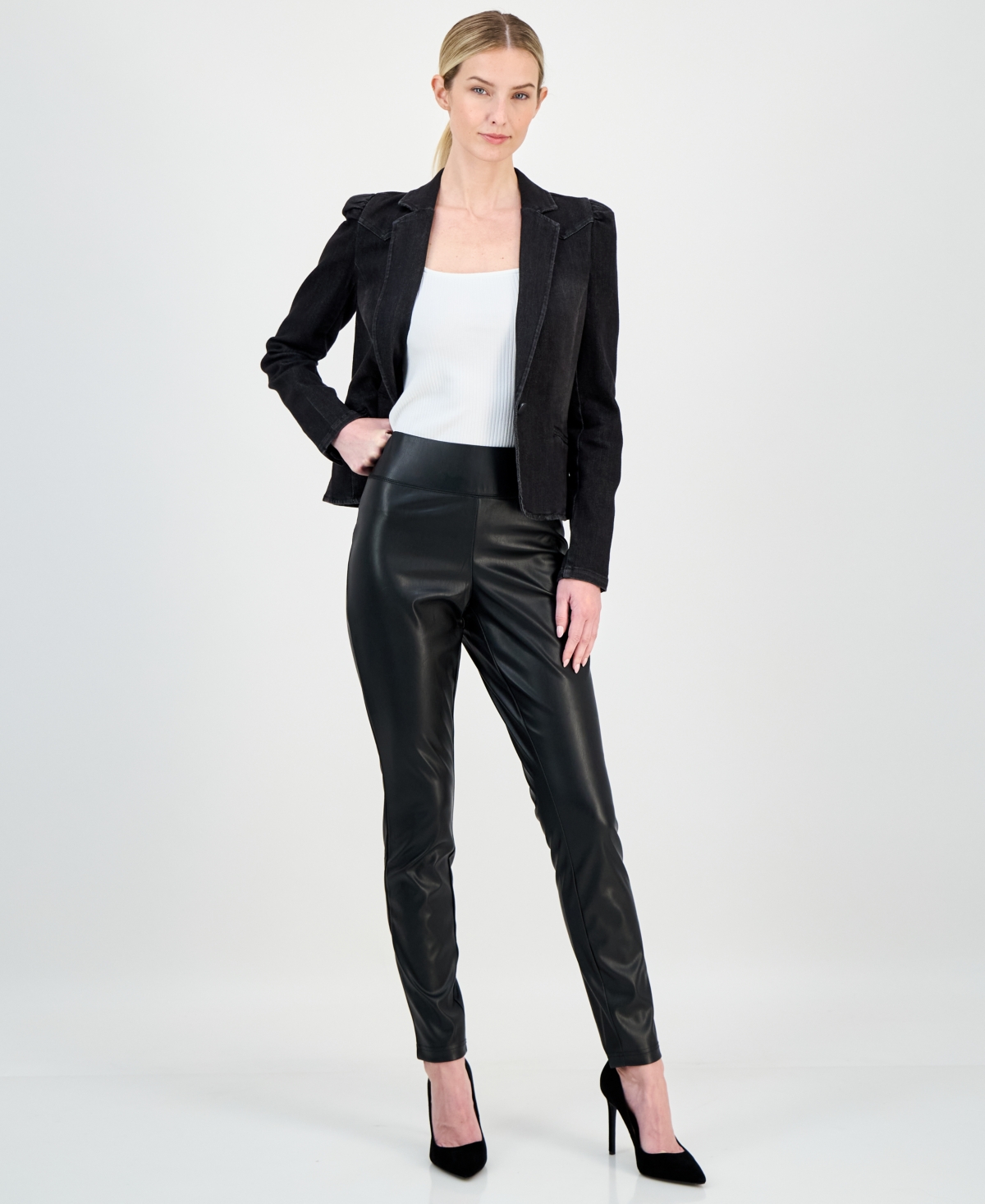 I.n.c. International Concepts Women's Faux-Leather Leggings, Created for Macy's