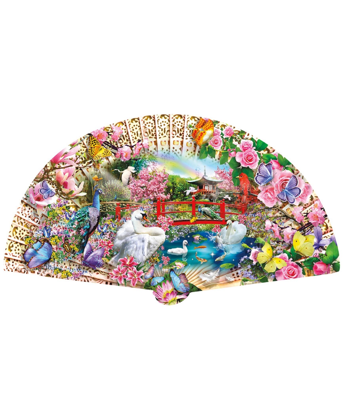 SunsOut Swan Bridge 1000 piece Jigsaw Puzzle for Adults Special Shape